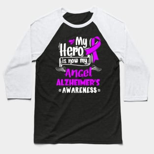 MY ANGEL ALZHEIMER AWARENESS MENS WOMENS GIFT MOM DAD ALZ Gift Baseball T-Shirt